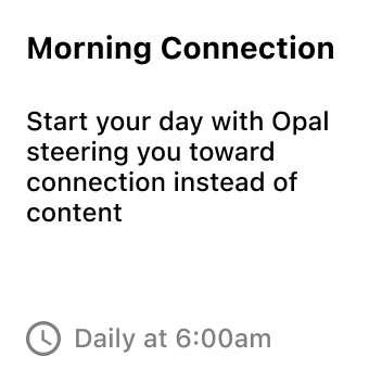 Morning Connection card